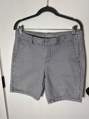 Gap Blue Patterned Bermuda Shorts Size 10 Summer Coastal Style Preppy Golfcore